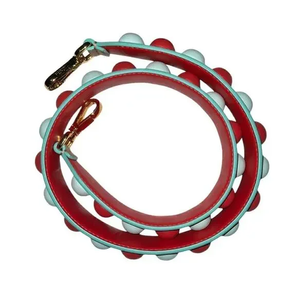 Fendi Multicolor leather bag strap with gold-tone hardware. - Picture 2 of 15